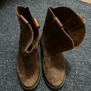 Minnesota brown leather boys farm boots